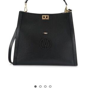 Valentino Black Shoulder Bag with Gold Hardware